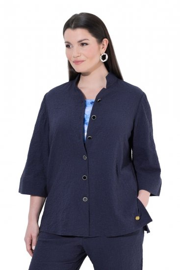 Ulla Popken 850615 Casaco Azul-marinho - Jaquetas - Casacos plus size para mulher