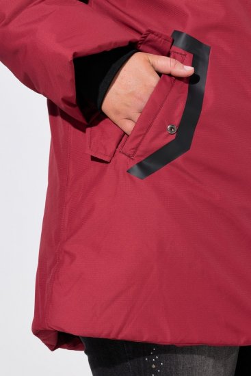 Ulla Popken 850794 Sobretudo técnico Vermelho - Casacos - Casacos de Mulher em Tamanhos Grandes
