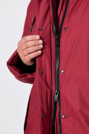Ulla Popken 850794 Sobretudo técnico Vermelho - Casacos - Casacos de Mulher em Tamanhos Grandes