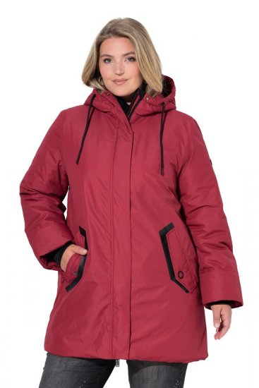 Ulla Popken 850794 Sobretudo técnico Vermelho - Casacos - Casacos de Mulher em Tamanhos Grandes