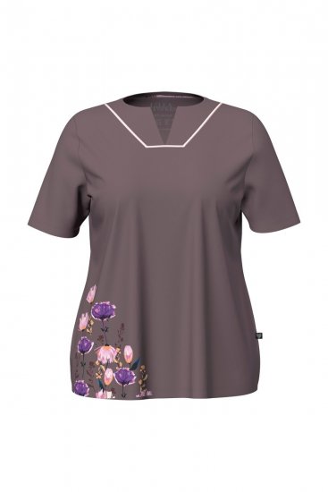 Ulla Popken 850903 Pijama com flores pack de 2 Castanho - Pijamas/Loungewear - 