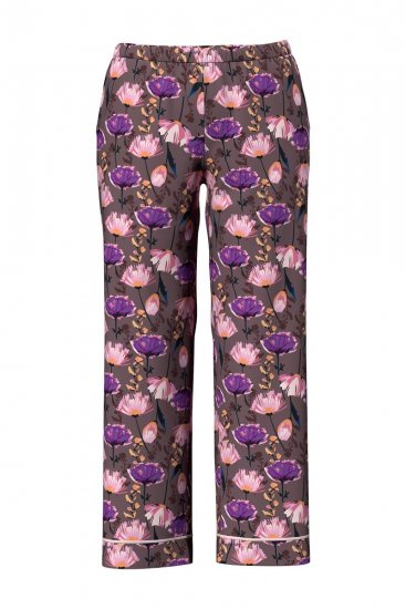 Ulla Popken 850903 Pijama com flores pack de 2 Castanho - Pijamas/Loungewear - 