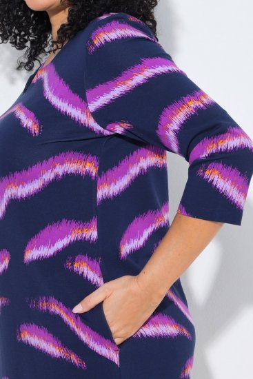 Ulla Popken 850920 Vestido de jersey Azul-marinho - Vestidos - Vestidos para todos os tamanhos