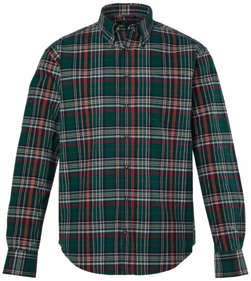 JP1880 850923 Camisa aos quadrados de manga comprida Verde floresta TALL - TALL camisas - Camisas TALL para Homens Altos