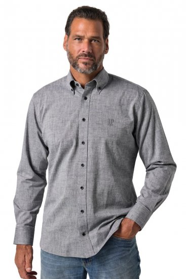JP1880 850931 Camisa de chambray de manga comprida Preto TALL - TALL camisas - Camisas TALL para Homens Altos