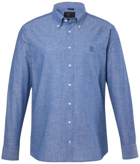 JP1880 850931 Camisa de chambray de manga comprida Azul ganga TALL - TALL camisas - Camisas TALL para Homens Altos