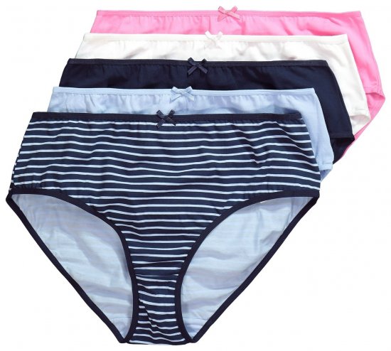 Ulla Popken 850966 Cuecas às riscas pack de 5 Azul-marinho - Cuecas - 