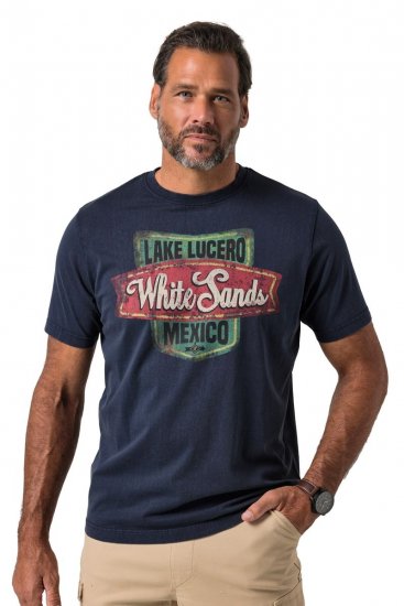 JP1880 850980 T-shirt com estampado em estilo vintage Azul-marinho TALL - TALL T-shirts - T-Shirts para Homens Altos