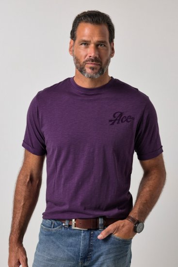 JP1880 850985 T-shirt com estampado no peito Roxo escuro TALL - TALL T-shirts - T-Shirts para Homens Altos