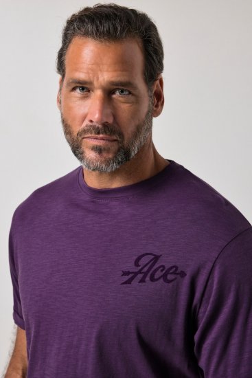 JP1880 850985 T-shirt com estampado no peito Roxo escuro TALL - TALL T-shirts - T-Shirts para Homens Altos