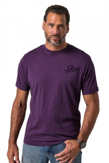 JP1880 850985 T-shirt com estampado no peito Roxo escuro TALL - TALL T-shirts - T-Shirts para Homens Altos