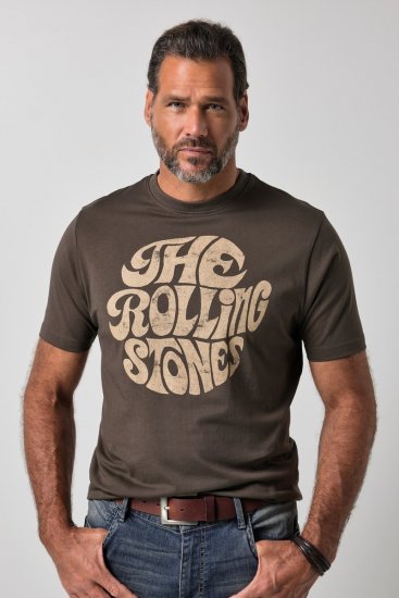 JP1880 851001 Rolling Stones Retro Logo T-shirt Avelã TALL - TALL T-shirts - T-Shirts para Homens Altos