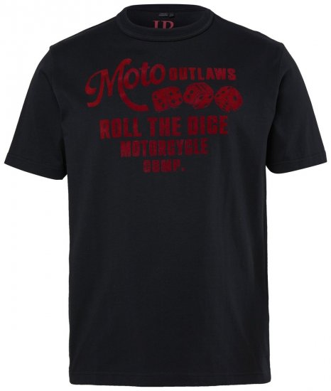 JP1880 851002 T-shirt com estampado no peito Preto TALL - TALL T-shirts - T-Shirts para Homens Altos