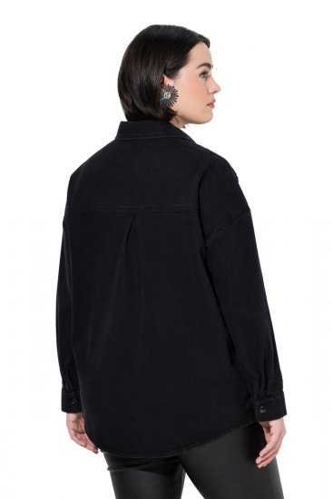 Ulla Popken 851036 Casaco de ganga Antracite - Jaquetas - Casacos plus size para mulher
