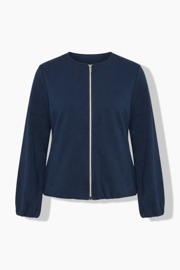 Ulla Popken 851040 Sweatshirt com fecho Azul-marinho - Sweatshirts - Sweatshirts de mulher em tamanho grande
