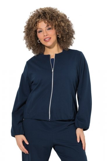 Ulla Popken 851040 Sweatshirt com fecho Azul-marinho - Sweatshirts - Sweatshirts de mulher em tamanho grande