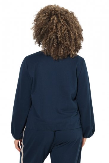 Ulla Popken 851040 Sweatshirt com fecho Azul-marinho - Sweatshirts - Sweatshirts de mulher em tamanho grande
