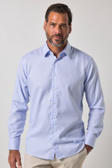 JP1880 851051 Camisa de vestir sem engomar manga comprida Azul claro TALL - TALL camisas - Camisas TALL para Homens Altos