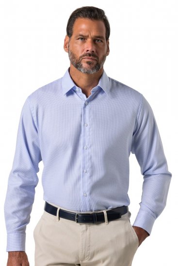 JP1880 851051 Camisa de vestir sem engomar manga comprida Azul claro TALL - TALL camisas - Camisas TALL para Homens Altos
