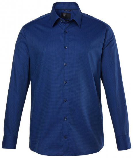 JP1880 851055 Camisa de vestir estampada sem engomar manga comprida Azul-marinho TALL - TALL camisas - Camisas TALL para Homens Altos
