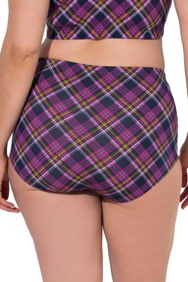 Ulla Popken 851071 Cuecas aos quadrados em algodão orgânico pack de 2 Violeta - Cuecas - 