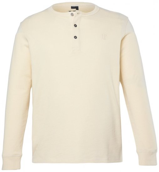 JP1880 851075 T-shirt henley de manga comprida Cinzento areia TALL - TALL T-shirts - T-Shirts para Homens Altos