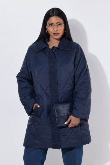 Ulla Popken 851123 Casaco acolchoado Azul-marinho - Jaquetas - Casacos plus size para mulher