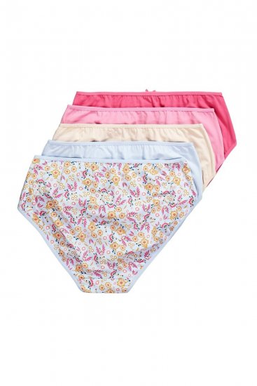Ulla Popken 851140 Cuecas com flores pack de 5 Rosa - Cuecas - 