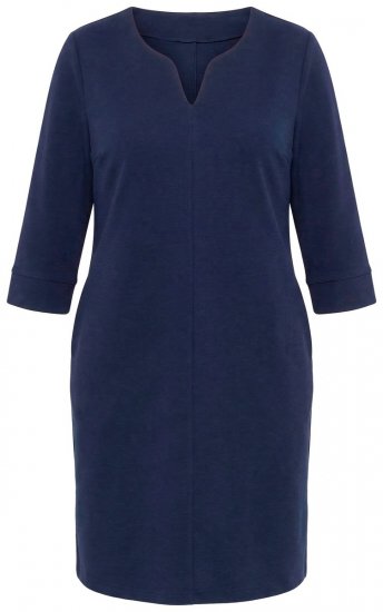 Ulla Popken 851220 Vestido com manga 3/4 Azul-marinho - Vestidos - Vestidos para todos os tamanhos