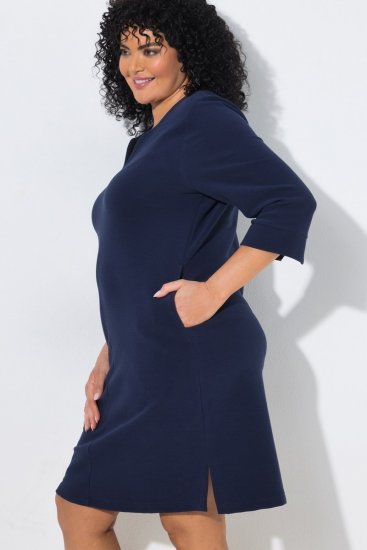 Ulla Popken 851220 Vestido com manga 3/4 Azul-marinho - Vestidos - Vestidos para todos os tamanhos