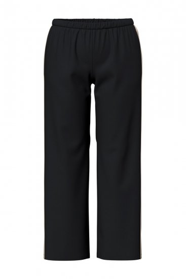 Ulla Popken 851245 Pijama às riscas Preto - Pijamas/Loungewear - 