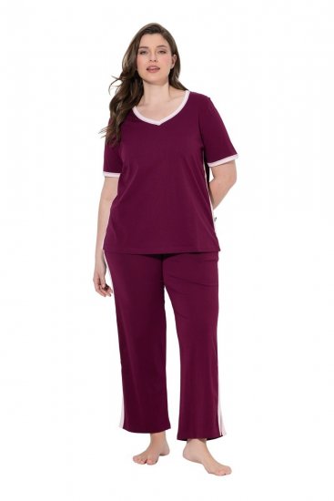 Ulla Popken 851245 Pijama Vermelho baga - Pijamas/Loungewear - 