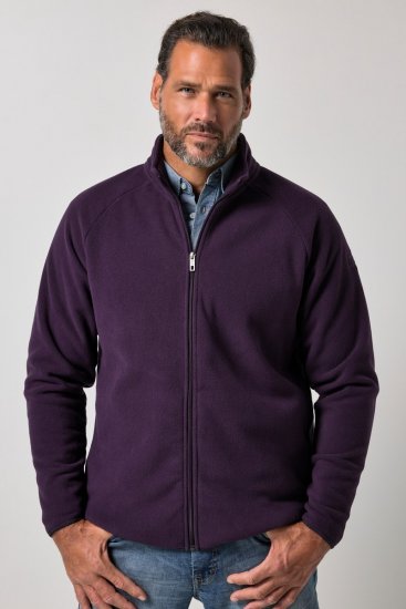 JP1880 851362 Casaco polar com gola alta Roxo escuro TALL - TALL casacos - Casacos TALL para homens altos