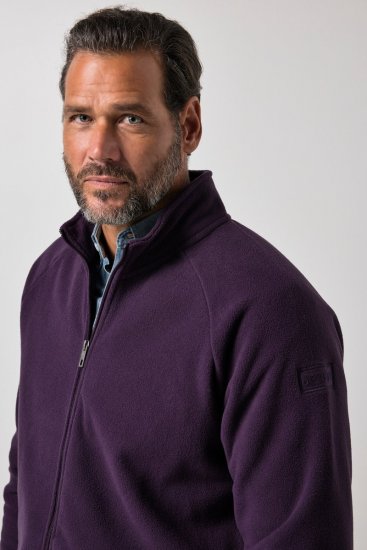 JP1880 851362 Casaco polar com gola alta Roxo escuro TALL - TALL casacos - Casacos TALL para homens altos