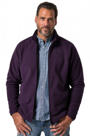 JP1880 851362 Casaco polar com gola alta Roxo escuro TALL - TALL casacos - Casacos TALL para homens altos