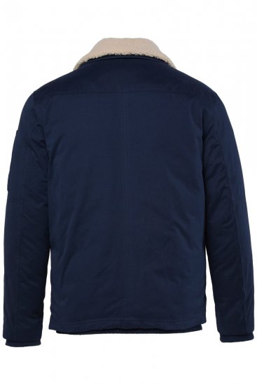 Men+ 369 Casaco bellyfit com gola teddy Azul-marinho - Casacos - Casacos Homem Tamanhos Grandes