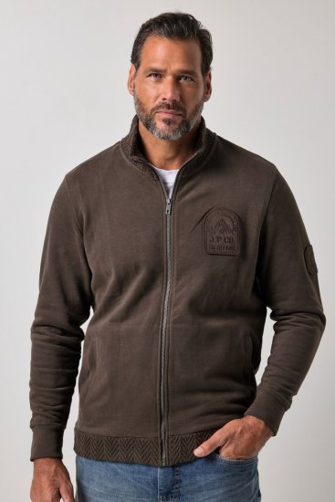 JP1880 851387 Casaco de fato de treino com fecho Avelã TALL - TALL camisolas - Sweatshirts TALL para Homem Alto