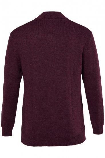 JP1880 851428 Camisola de malha com meio fecho Ameixa TALL - TALL camisolas - Sweatshirts TALL para Homem Alto