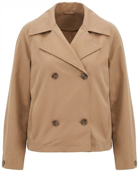 Ulla Popken 851435 Gabardina Castanho - Casacos - Casacos de Mulher em Tamanhos Grandes