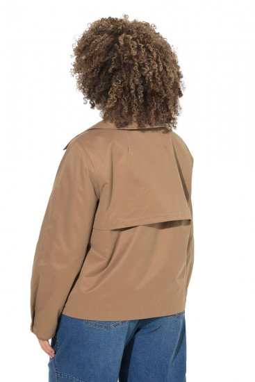 Ulla Popken 851435 Gabardina Castanho - Casacos - Casacos de Mulher em Tamanhos Grandes