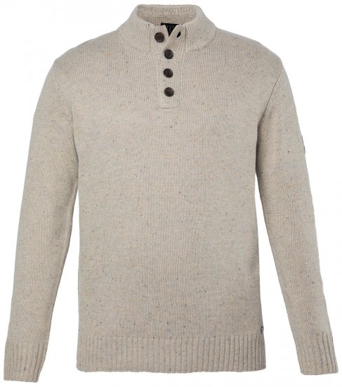 JP1880 851436 Camisola de malha com gola de botões Castanho noz TALL - TALL camisolas - Sweatshirts TALL para Homem Alto