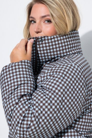 Ulla Popken 851438 Casaco acolchoado HYPRAR em linha A Verde escuro - Jaquetas - Casacos plus size para mulher