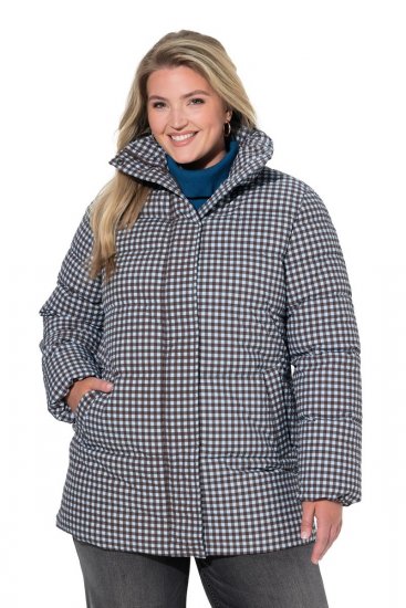 Ulla Popken 851438 Casaco acolchoado HYPRAR em linha A Verde escuro - Jaquetas - Casacos plus size para mulher