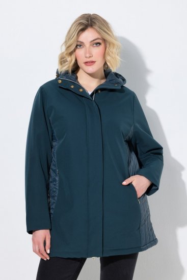 Ulla Popken 851459 Casaco acolchoado Petróleo - Jaquetas - Casacos plus size para mulher