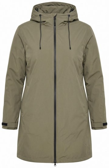 Ulla Popken 851560 Casaco técnico Verde azeitona - Jaquetas - Casacos plus size para mulher