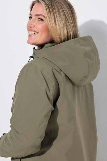Ulla Popken 851560 Casaco técnico Verde azeitona - Jaquetas - Casacos plus size para mulher