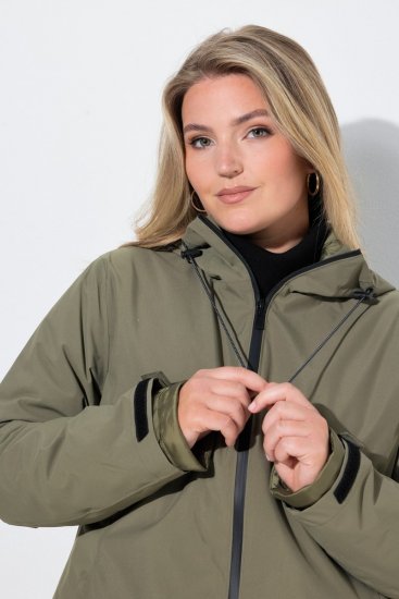 Ulla Popken 851560 Casaco técnico Verde azeitona - Jaquetas - Casacos plus size para mulher