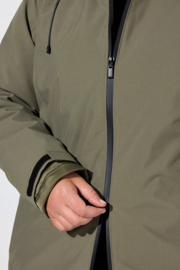 Ulla Popken 851560 Casaco técnico Verde azeitona - Jaquetas - Casacos plus size para mulher
