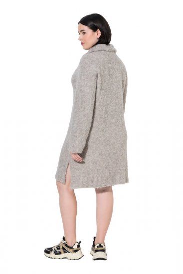 Ulla Popken 851563 Vestido de malha de manga comprida Bege - Vestidos - Vestidos para todos os tamanhos