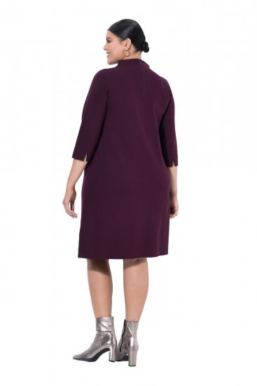Ulla Popken 851664 Vestido de jersey com gola alta Ameixa - Vestidos - Vestidos para todos os tamanhos